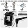 Socpuro 4 Sets 2020 Series Aluminum Extrusion Profile Connector 180 Adjustable Flexible Pivot Joint Bracket with Handles M6 x 10 Thread Tap Bits Black