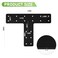 XZWMY T Post Bracket 2PCS 14x10 T Flat Mending Plate for Wood 4x46x6 Lumber Black Powder Coated Heavy Duty Pergola BracketsT Beam Brackets T Truss BracketT Shape Post to Beam Connectors