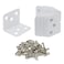 Tsnamay 90 Degree L Shaped White Right Angle Bracket Corner Brace Support with Screws28x28x34X2mmLWHTPack of 10