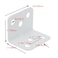 Tsnamay 90 Degree L Shaped White Right Angle Bracket Corner Brace Support with Screws28x28x34X2mmLWHTPack of 10