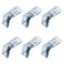 UFURMATE 6Pcs Zebra Shades L Bracket Silver Metal Window Blinds Bracket Clips Light Filtering Roller Shades Mount Hardware WallMounted Blind Headrail Holder Inside Outside Mount