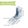UFURMATE 6Pcs Zebra Shades L Bracket Silver Metal Window Blinds Bracket Clips Light Filtering Roller Shades Mount Hardware WallMounted Blind Headrail Holder Inside Outside Mount
