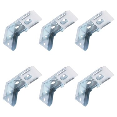 UFURMATE 6Pcs Zebra Shades L Bracket Silver Metal Window Blinds Bracket Clips Light Filtering Roller Shades Mount Hardware WallMounted Blind Headrail Holder Inside Outside Mount