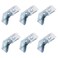 UFURMATE 6Pcs Zebra Shades L Bracket Silver Metal Window Blinds Bracket Clips Light Filtering Roller Shades Mount Hardware WallMounted Blind Headrail Holder Inside Outside Mount