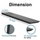 WINKER Countertop Support Bracket 4 Pack 12 L x 25 W Black Steel Wall Mount Heavy Duty Hidden Floating Design Knee Wall Support GraniteQuartzConcreteWood Countertops Screws Included