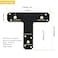 XUYANGHENG 1 Pack TShaped Plate Black Steel Wood Furniture Joint Post to Beam Connectors Timber Support Hardware 6 x 5 Width 1 Thickness 4mm