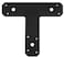 XUYANGHENG 1 Pack TShaped Plate Black Steel Wood Furniture Joint Post to Beam Connectors Timber Support Hardware 6 x 5 Width 1 Thickness 4mm
