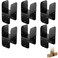 Yaocom 6 Pcs 4x4 Post Cap Tie Bracket Inner Size 35x 35 Heavy Duty 14 Gauge Black Tie Bracket for Connecting Beam to Post
