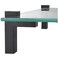 TEYOUQU 2 Piece Glass Shelves Brackets Wall Mounting for Floating Shelves for Bathroom Zinc Alloy Black for 328mm01111in Thick Glass Shelf