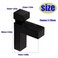 TEYOUQU 2 Piece Glass Shelves Brackets Wall Mounting for Floating Shelves for Bathroom Zinc Alloy Black for 328mm01111in Thick Glass Shelf