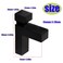 TEYOUQU 2 Piece Glass Shelves Brackets Wall Mounting for Floating Shelves for Bathroom Zinc Alloy Black for 328mm01111in Thick Glass Shelf