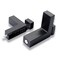 TEYOUQU 2 Piece Glass Shelves Brackets Wall Mounting for Floating Shelves for Bathroom Zinc Alloy Black for 328mm01111in Thick Glass Shelf