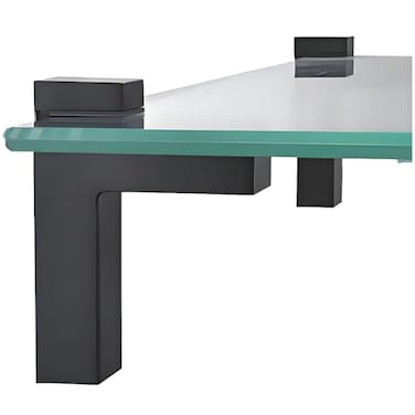 TEYOUQU 2 Piece Glass Shelves Brackets Wall Mounting for Floating Shelves for Bathroom Zinc Alloy Black for 328mm01111in Thick Glass Shelf