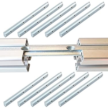 BLCCLOY 1010 1 x 1 Series Aluminum Profile Straight Line Connector Extended Length Bracket Fastener with M5 Screw for Slot 6mm Aluminum Extrusion Profile Connect Parts
