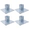 Skelang 4 Pcs Strut Post Base 4 Holes Square Mount 6 x 6 Base for 158 Single Strut Channel