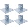 Skelang 4 Pcs Strut Post Base 4 Holes Square Mount 6 x 6 Base for 158 Single Strut Channel