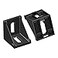 FOCMKEAS 8Pcs 4040 Series Inside Corner Bracket Gusset 40mm x 40mm Aluminum L Bracket Connector for 4040 4080 Aluminum Extrusion Profile Black
