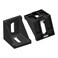 FOCMKEAS 8Pcs 4040 Series Inside Corner Bracket Gusset 40mm x 40mm Aluminum L Bracket Connector for 4040 4080 Aluminum Extrusion Profile Black