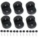 Meuey Lyot 2x2 Inch Black Plastic LShaped Corner Bracket 90 Degree Angle Bracket 6PCS