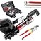 IBOSAD Hydraulic Crimping Tool and Cable Cutter Hydraulic Cable Lug Crimper 8 US TON 12 AWG to 00 20 Electrical Terminal Cable Wire Tool Kit with 9 Die