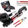 IBOSAD Hydraulic Crimping Tool and Cable Cutter Hydraulic Cable Lug Crimper 8 US TON 12 AWG to 00 20 Electrical Terminal Cable Wire Tool Kit with 9 Die
