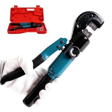 Muzata Upgraded Custom Cable Railing Crimping Tool Hydraulic Crimper Hydraulic Crimping Tool for 18 Stainless Steel Cable Railing Kit Wire Rope Swaging Kit CT25