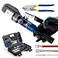 IBOSAD Hydraulic Crimping Tool and Cable Cutter Hydraulic Cable Lug Crimper 8 US TON 12 AWG to 00 20 Electrical Terminal Cable Wire Tool Kit with 9 Die