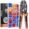 Preciva Wire Terminals Crimping Tool Kit with New Handle Design AWG2010 Insulated Ratcheting Crimper Tool with 370PCS Insulated Wire Connectors USRC50371
