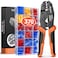 Preciva Wire Terminals Crimping Tool Kit with New Handle Design AWG2010 Insulated Ratcheting Crimper Tool with 370PCS Insulated Wire Connectors USRC50371