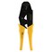 Baomain Ratchet Crimper Plier HS03B NonInsulated Terminals Receptacle Crimping Tools Use for 156 mm 1510 AWG Yellow