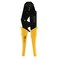 Baomain Ratchet Crimper Plier HS03B NonInsulated Terminals Receptacle Crimping Tools Use for 156 mm 1510 AWG Yellow