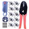 Yeerong BNC Crimp Tool and BNC Connector Kit Coaxial Cable Crimper with 10pcs BNC Male Crimp Connector Rg58 and a Wire Stripper a Interchangeable Die for Rg58 Coax Cable