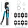 Brileine 10 Tons Hydraulic Crimping Tool with 9 Dies Battery Cable Crimper Tool Wire Rope Crimping Tool for 12 to 20 AWG 116 18 316 Stainless Steel Cable Railing Tool