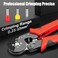 SHISU Ferrule Crimping Tool AWG 237 02510mm SelfAdjusting Ratchet Wire Ferrule Crimper with Square Crimp Profile Electrical Terminal Crimping Tool for Electrician Control Panel Industrial Wiring