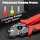 SHISU Ferrule Crimping Tool AWG 237 02510mm SelfAdjusting Ratchet Wire Ferrule Crimper with Square Crimp Profile Electrical Terminal Crimping Tool for Electrician Control Panel Industrial Wiring