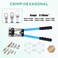 Gazoe Battery Cable Lug Crimping Tool 101 AWG Heavy Duty Wire Crimper for Battery Wire Ring Terminals HX50B
