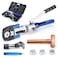 IBOSAD Copper Tube Fittings Hydraulic Pipe Crimping Tool with 12 inch34 inch and 1 inch Jaw Copper Pipe Pro press Crimpers Pressing PliersSuit for Narrow Space and Tee Fitting