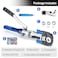 IBOSAD Copper Tube Fittings Hydraulic Pipe Crimping Tool with 12 inch34 inch and 1 inch Jaw Copper Pipe Pro press Crimpers Pressing PliersSuit for Narrow Space and Tee Fitting