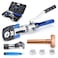 IBOSAD Copper Tube Fittings Hydraulic Pipe Crimping Tool with 12 inch34 inch and 1 inch Jaw Copper Pipe Pro press Crimpers Pressing PliersSuit for Narrow Space and Tee Fitting