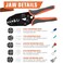IWISS iCrimp Ratchet Wire Crimping Tool Set 5 Interchangeable Jaws for Heat ShrinkInsulated NylonNonInsulated Terminals AWG202 Wire Stripper included