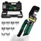 LFGUD 10T Hydraulic Crimping Tool Kit 12 AWG to 20 AWG Battery Cable Lug Crimper with 9 Pairs for Electrical Terminals Wire Crimper Green