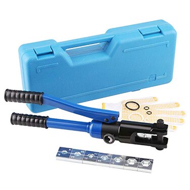 Lichamp LICHAMP Hydraulic Cable Lug Tool 6 AWG to 40 AWG Battery Cable Crimping Tool WIRE Terminal Crimper Set 1202BL