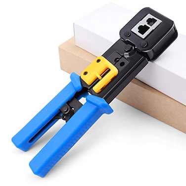 Yangoutool Passthrough Crimping tool RJ45 Crimp Tool and Passthrough Crimper for RJ45RJ12 Regular and EndPassThrough Connector