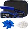 PETECHTOOL RJ45 Crimp Tool for Cat5e Cat6 Cat6a Pass Thrugh Connectors with 20 pieces Cat6 Connectors and 20 Pieces Boots