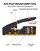 JODROAD RJ45 Crimper Pass Through Ethernet Crimper for Cat5 Cat6 Cat6a Connectors AllinOne RJ11RJ12RJ45 Crimp Tool with Integrated Wire Stripper and Cutter