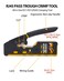 JODROAD RJ45 Crimper Pass Through Ethernet Crimper for Cat5 Cat6 Cat6a Connectors AllinOne RJ11RJ12RJ45 Crimp Tool with Integrated Wire Stripper and Cutter
