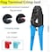smseace Flag Terminal Crimper AWG 2214 0525mm Electrical Crimping Tool for right angle spade connector Ratchet Terminal Crimper