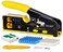 Solsop Pass Through RJ45 Crimp Tool Kit AllinOne Ethernet Crimper Cat7 Cat6 Cat5 Crimping Tool with Network Cable Tester 50Pack Cat6 RJ45 Pass Through Connector 50Pack Connector Boots