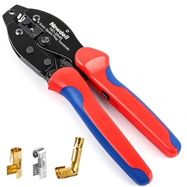 Newdeli Spark Plug Wire Crimper Crimping Pliers for Spark Plug Stripping Tool ND2048 for Crimping and Stripping Spark Plug Wire Dia 8085mmRatchet spark plug wire crimping tool