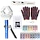 TINVHY Hydraulic AC Hose Crimper with 7 Die Set Hydracrimp 71500 Manual AC Hose Crimper Kit Air Conditioning Repaire Handheld for Barbed and Beaded Hose Fittings